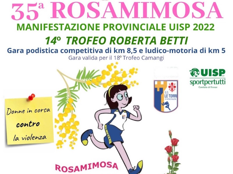Sabato 5 marzo torna Rosamimosa, la maratona al femminile corre contro la violenza