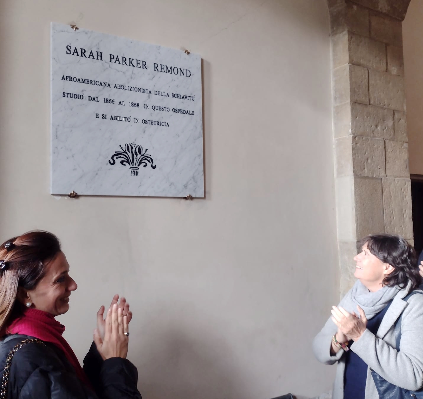 Una lapide a S.Maria Nuova per ricordare Sarah Parker Remond, attivista per i diritti umani