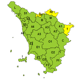 Codice giallo per vento mercoledì 8 marzo