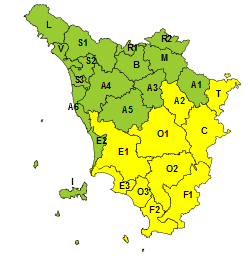 Piogge e temporali, codice giallo fino alle 8 di sabato 23 settembre...