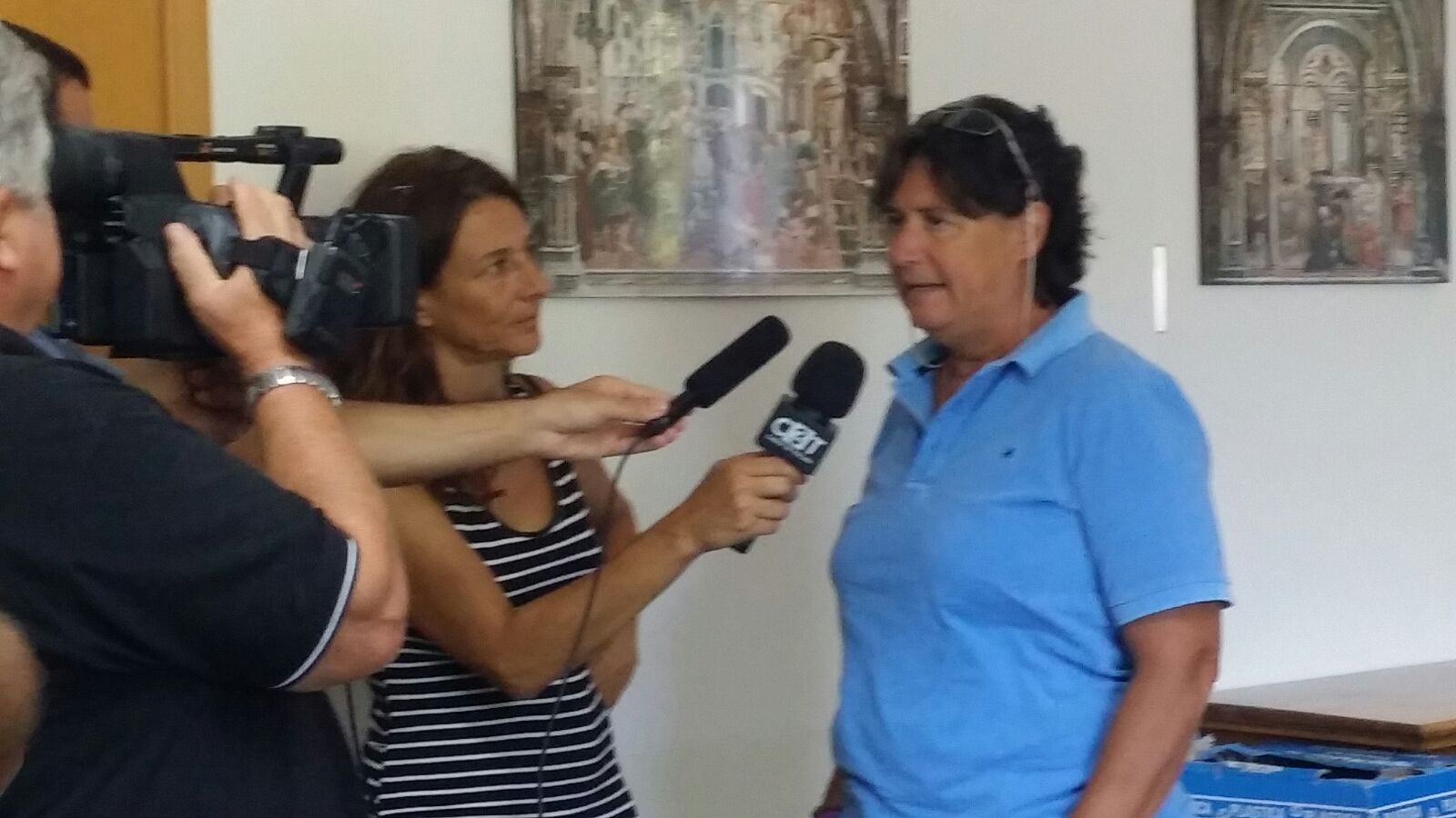 Stefania Saccardi alle Scotte in visita ai due operatori del 118