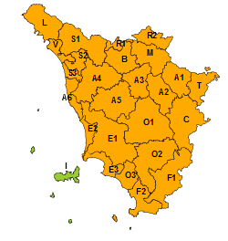 Ghiaccio, codice arancione fino alle 12 di martedì 26 gennaio su tutta la Toscana