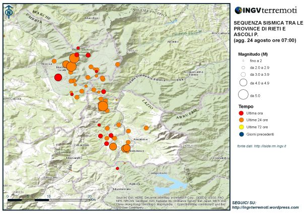 Terremoto centro Italia, stessa intensità del sisma che colpì l'Aquila nel 2009