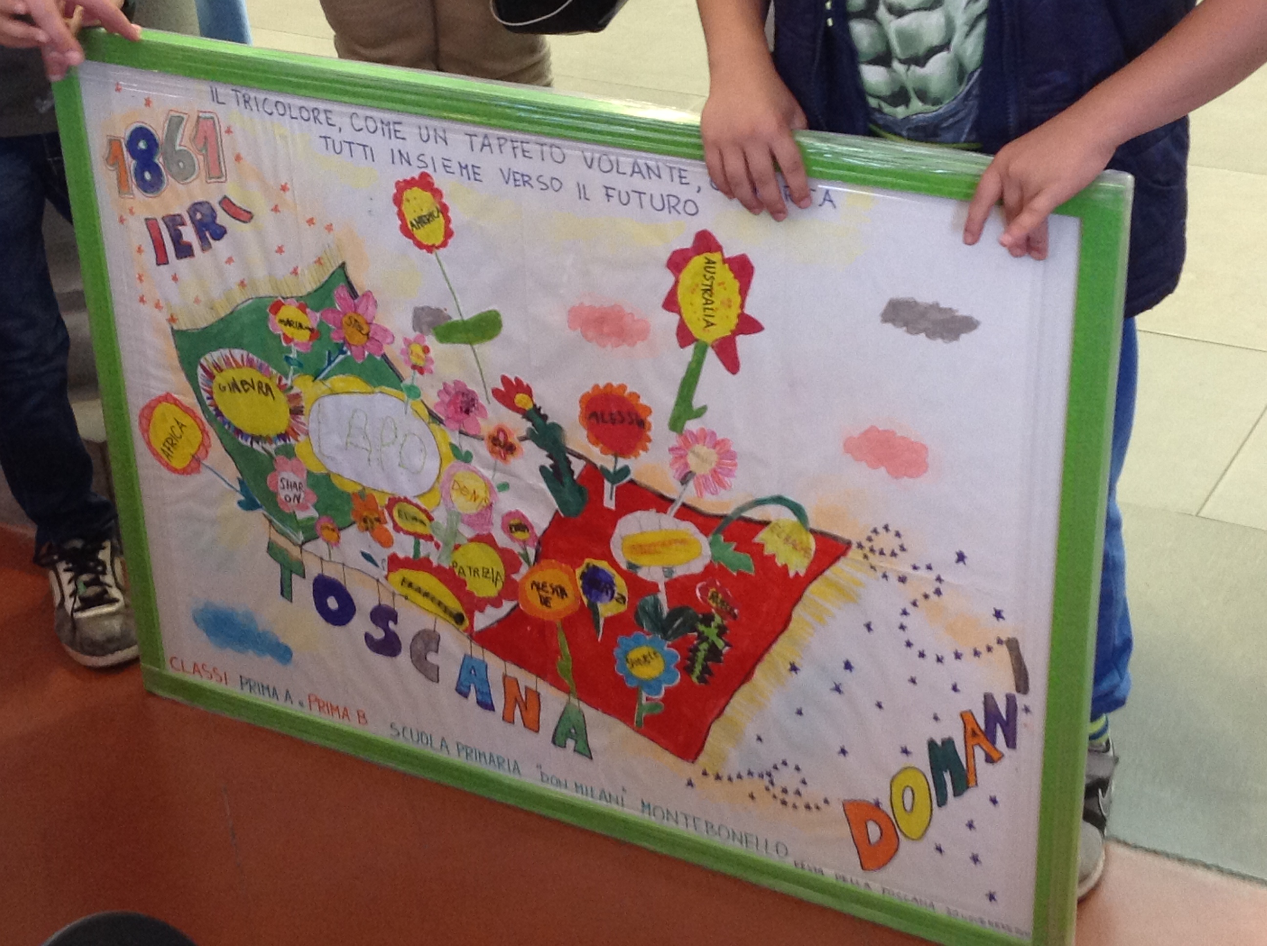 Arriva in Regione il tappeto volante dei bambini di Pontassieve