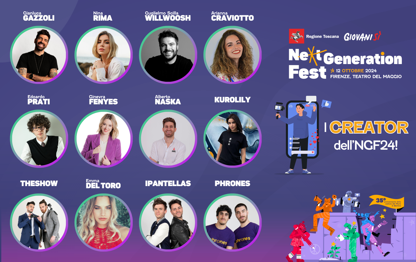 Da Gianluca Gazzoli a Edoardo Prati e Nina Rima. I