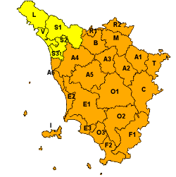 Maltempo, allerta arancione su gran parte della Toscana dalla mezzanotte per forti temporali