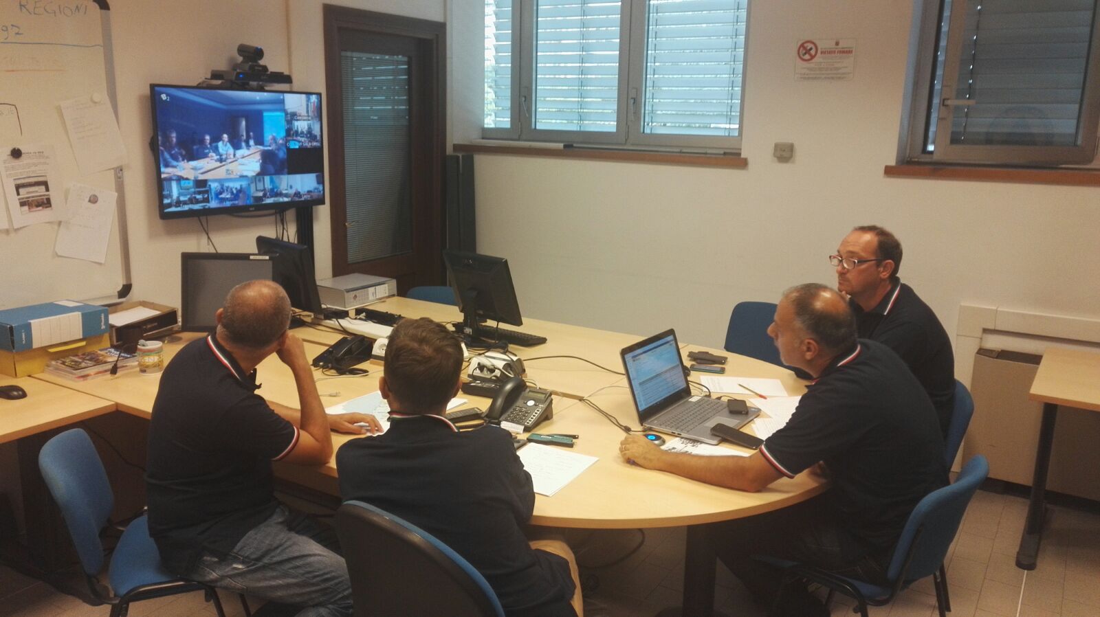 Visita e auguri dell'assessore Fratoni alla Protezione civile nel giorno di Natale