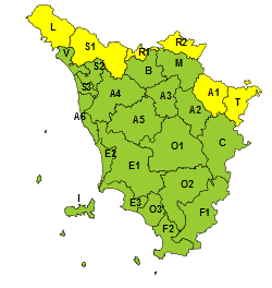 Codice giallo per ghiaccio lungo l’Appennino, dalla Lunigiana fino alla Valtiberina