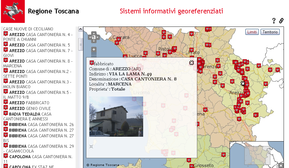 Immobili e proprietà della Regione a portata di click: mappa on line