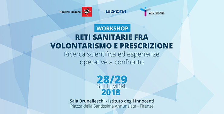 Reti sanitarie tra volontarismo e prescrizione: workshop il 28 e 29 settembre