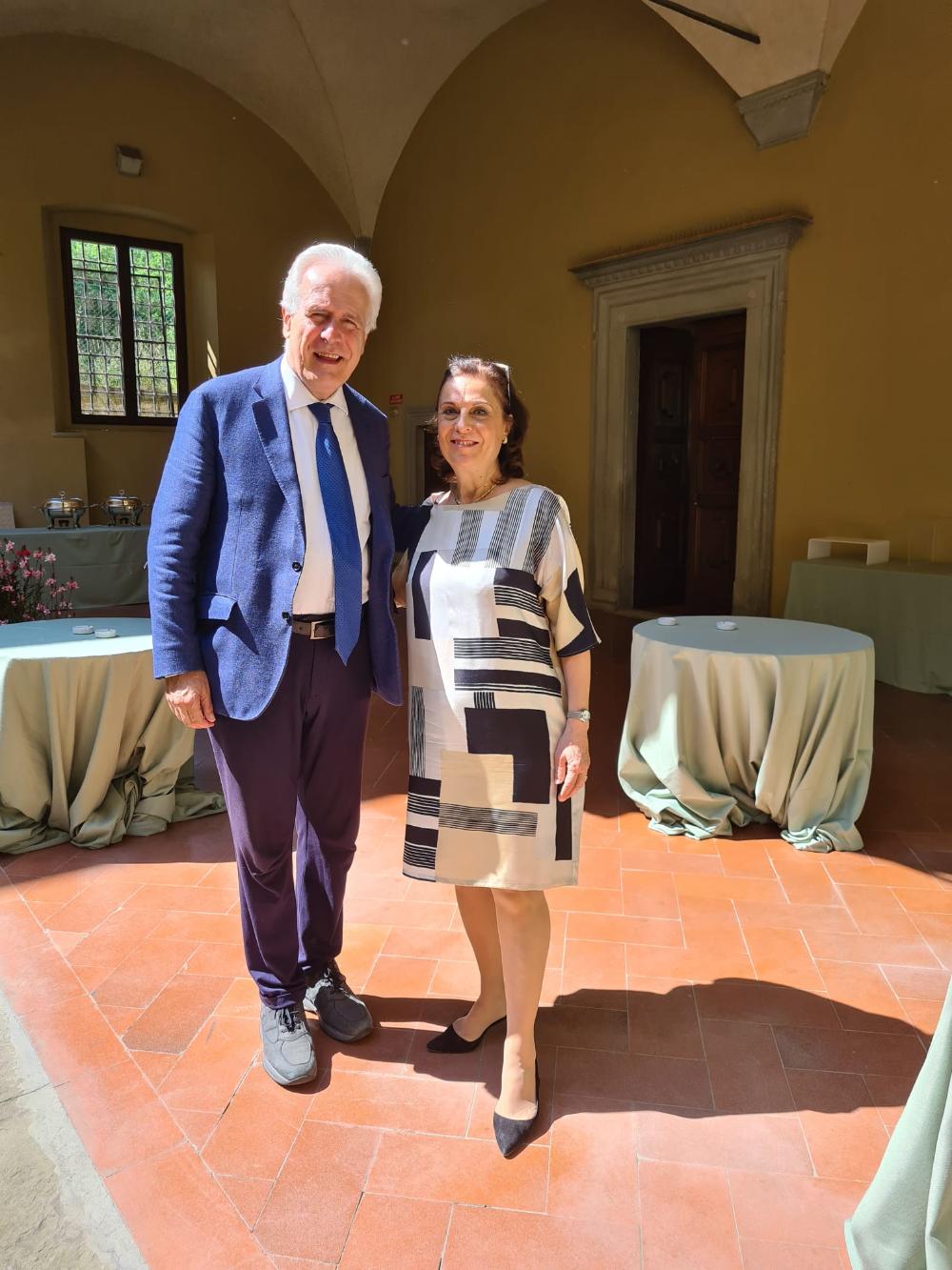 Il presidente Giani con Anna Maria Pollichieni, direttore regionale Inail Toscana