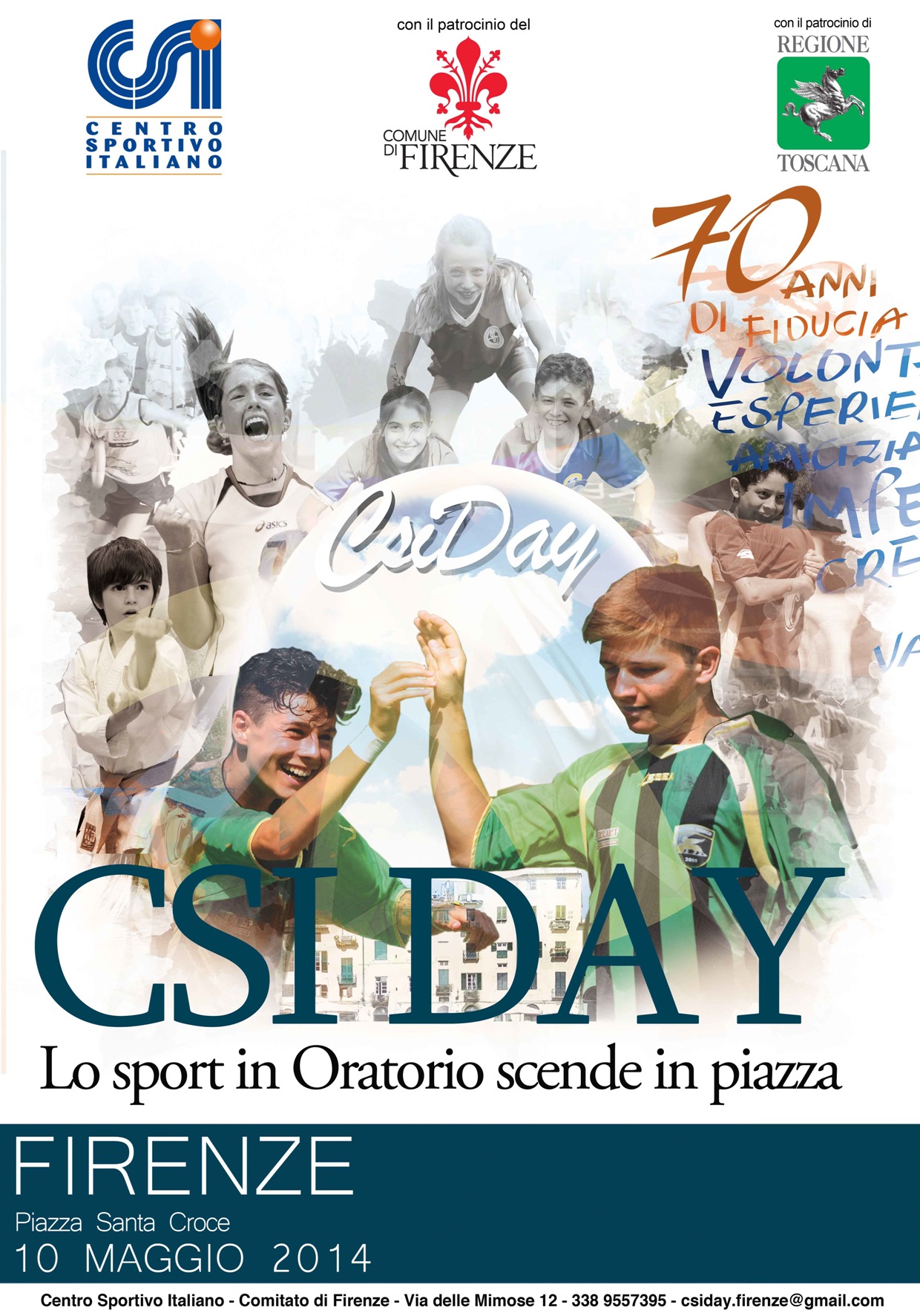 Sport per tutti: il 10 maggio CSI Day a Firenze