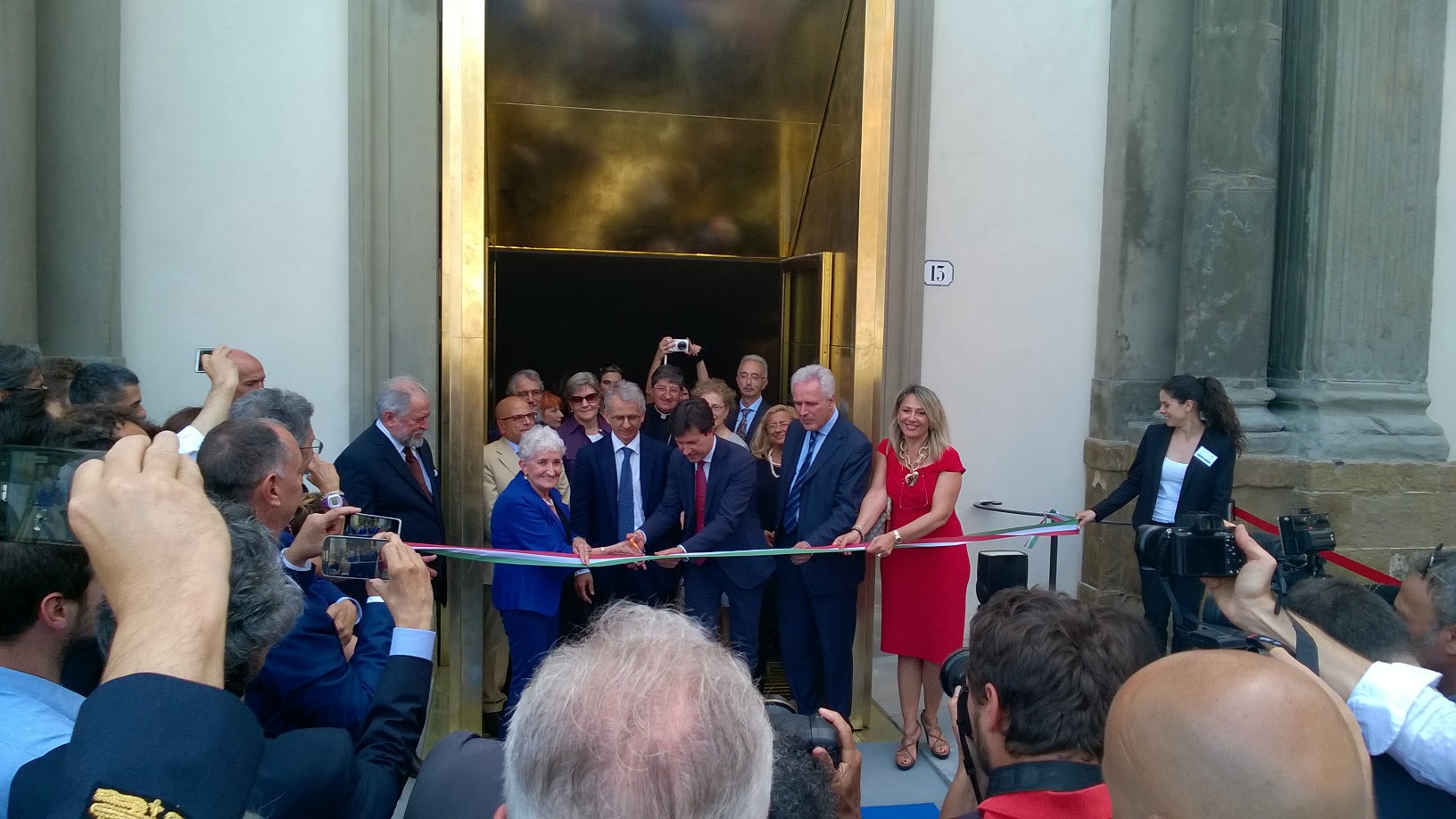 Cristina Grieco all'apertura del Museo dell'Istituto degli Innocenti