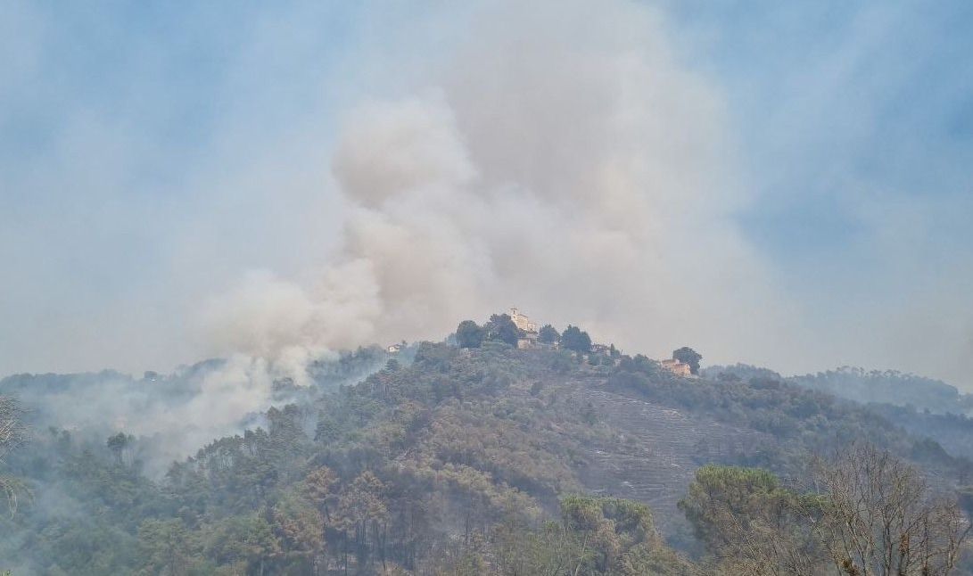Immagine Incendio a Massarosa (Lu), al lavoro per contenere il fronte