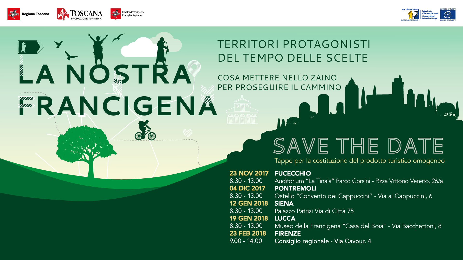 'La nostra Francigena', il ciclo di incontri si apre domani a Fucecchio