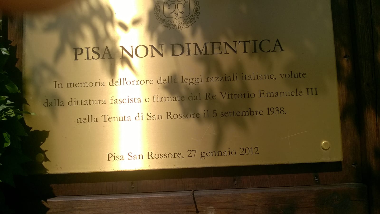80 anni fa le leggi razziali: Rossi: