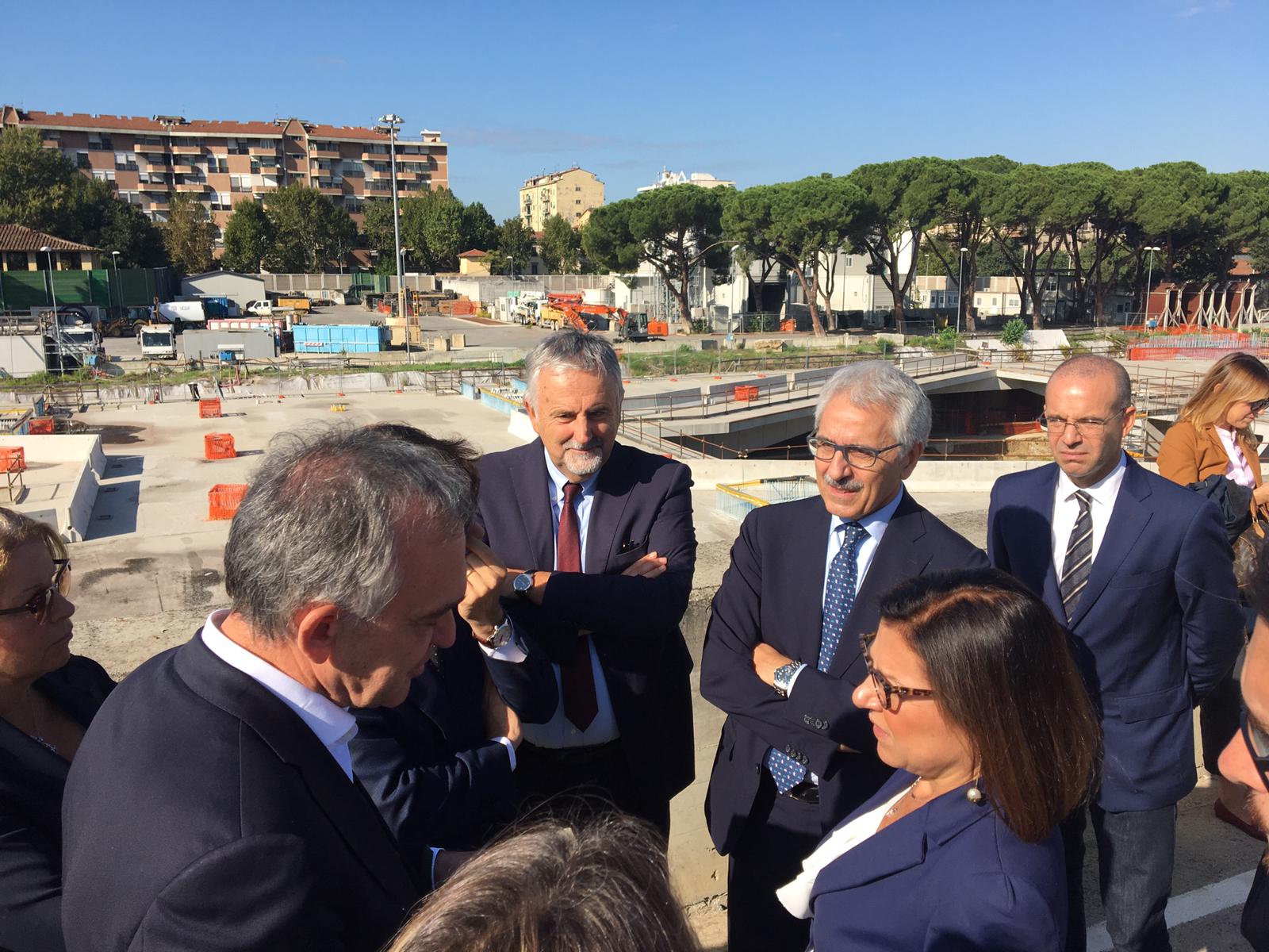 Infrastrutture, sopralluogo De Micheli al cantiere Foster. Rossi: